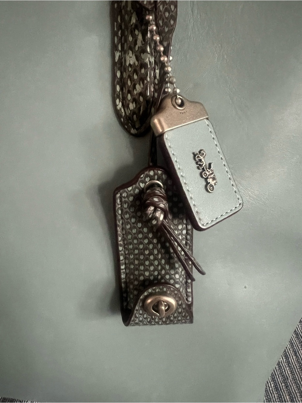 Coach 1941 Dakotah with Colorblock Snakeskin Detail Leather Satchel - Picture 3 of 13